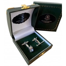 Dentist Cufflinks Silver Tooth and Dental Mirror in Gift Box